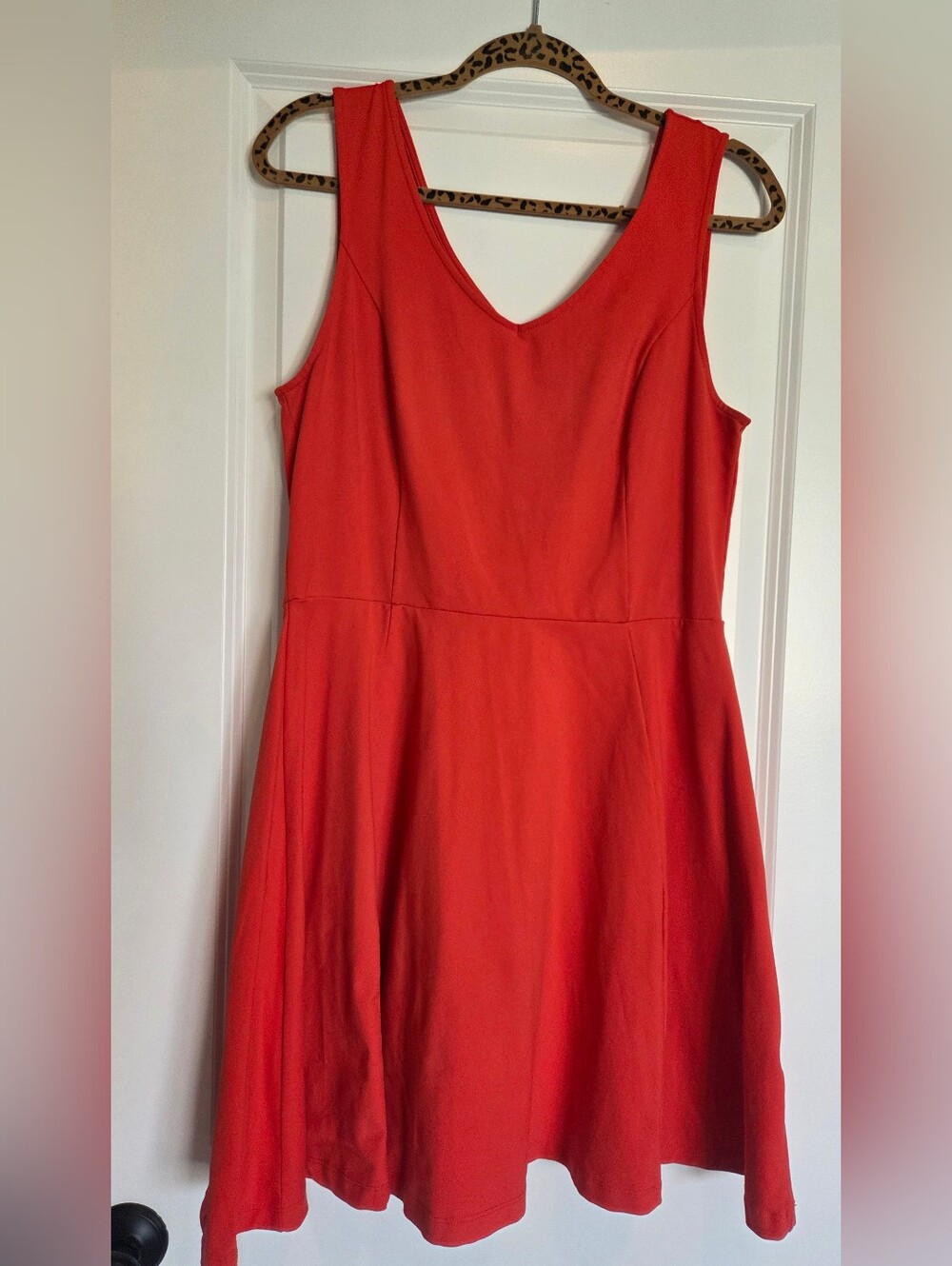 Cynthia Rowley Sleeveless V-Neck Red Fit-and-Flare Dress